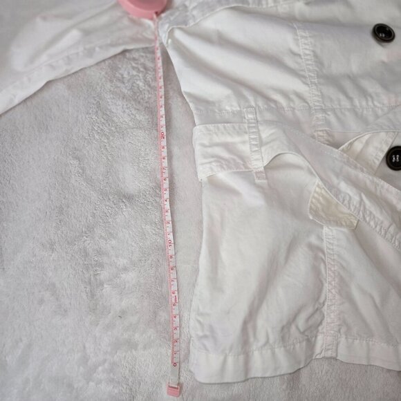 MaxMara Vintage White Short Trench Coat with Belt, Size S - Picture 14 of 16